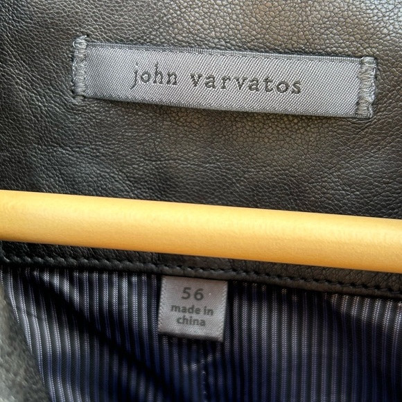 John Varvatos black sheepskin leather jacket, size 56 (XL) - Picture 7 of 11